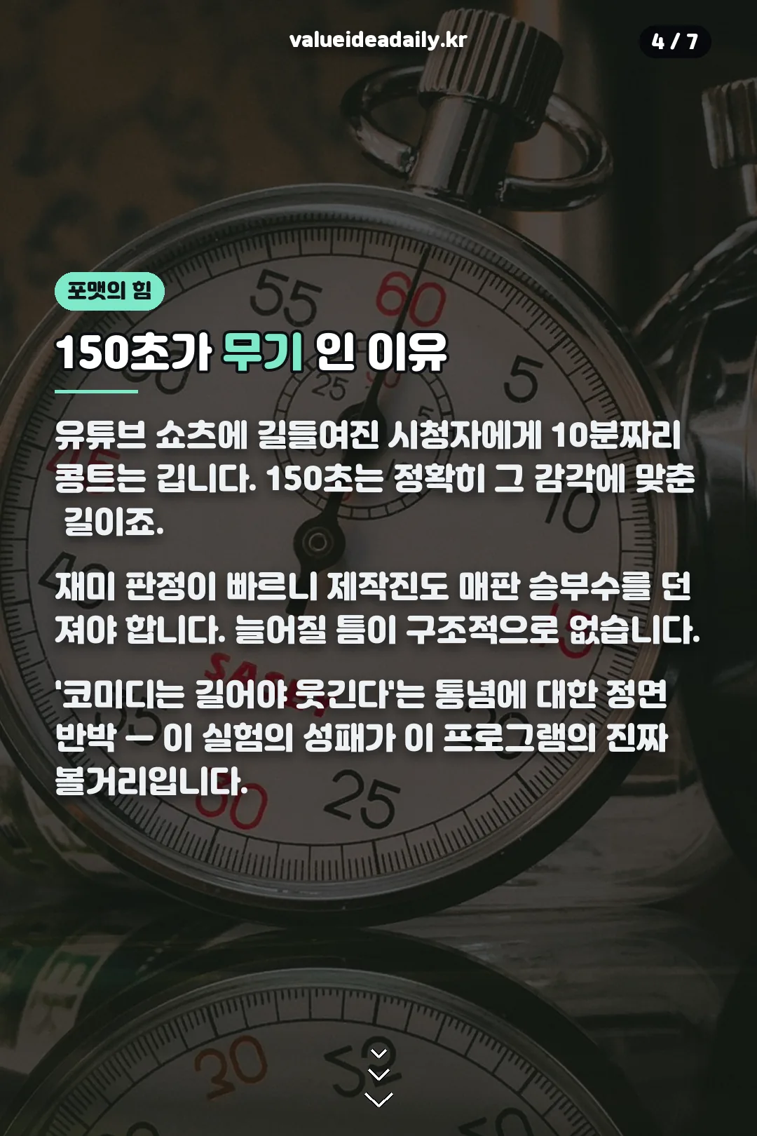 150초 포맷의 힘 설명