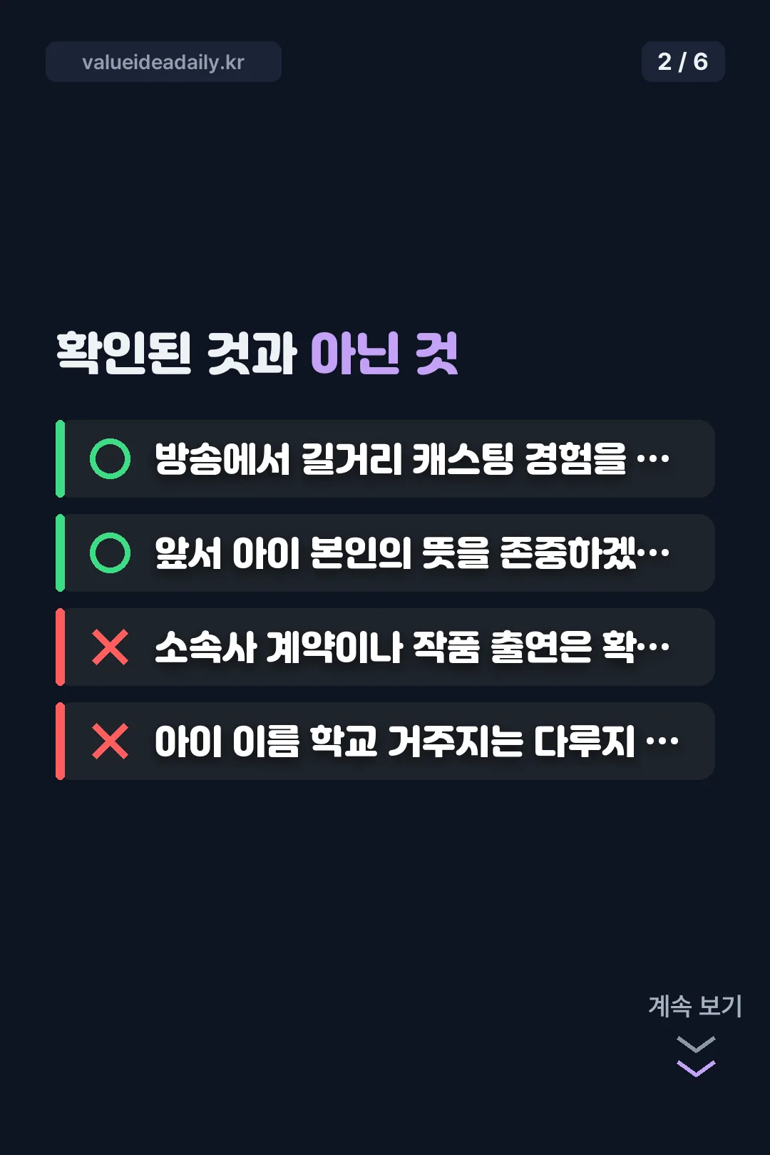 확인된 것과 아닌 것