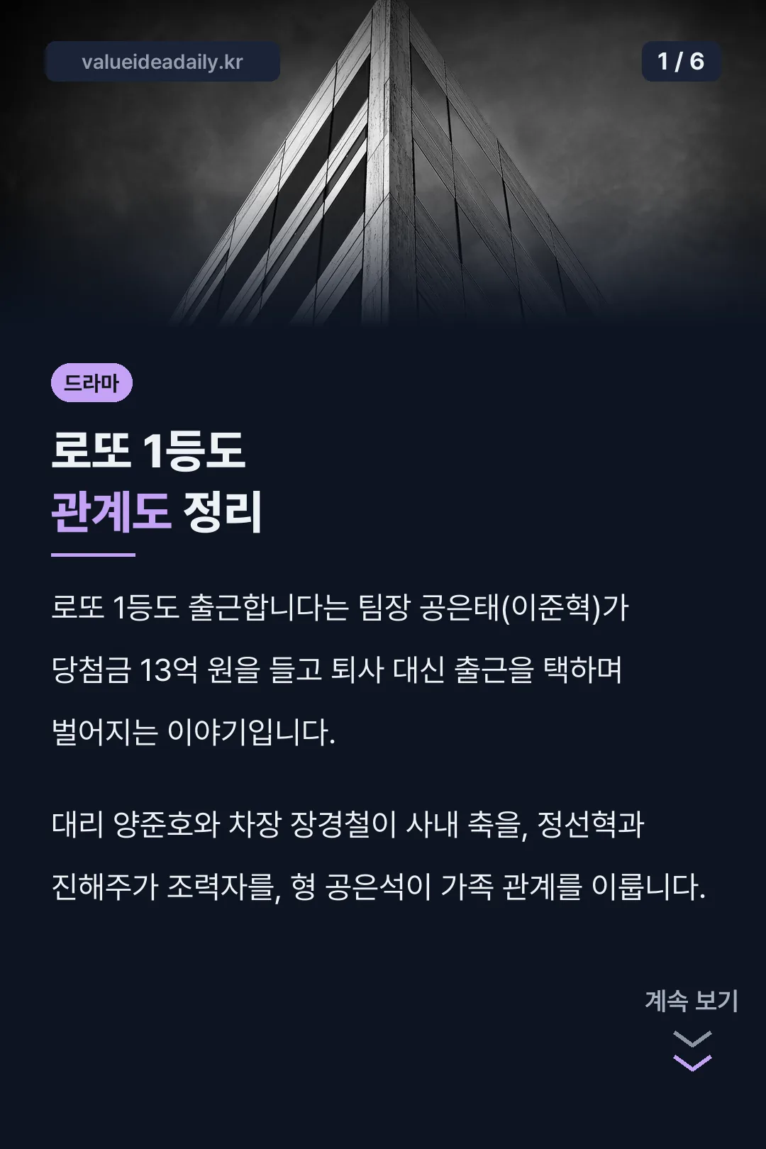 로또 1등도 관계도 정리