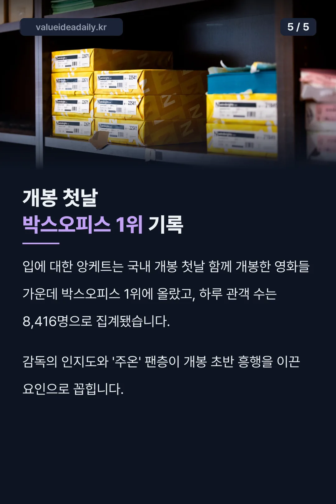 개봉 첫날 박스오피스 기록