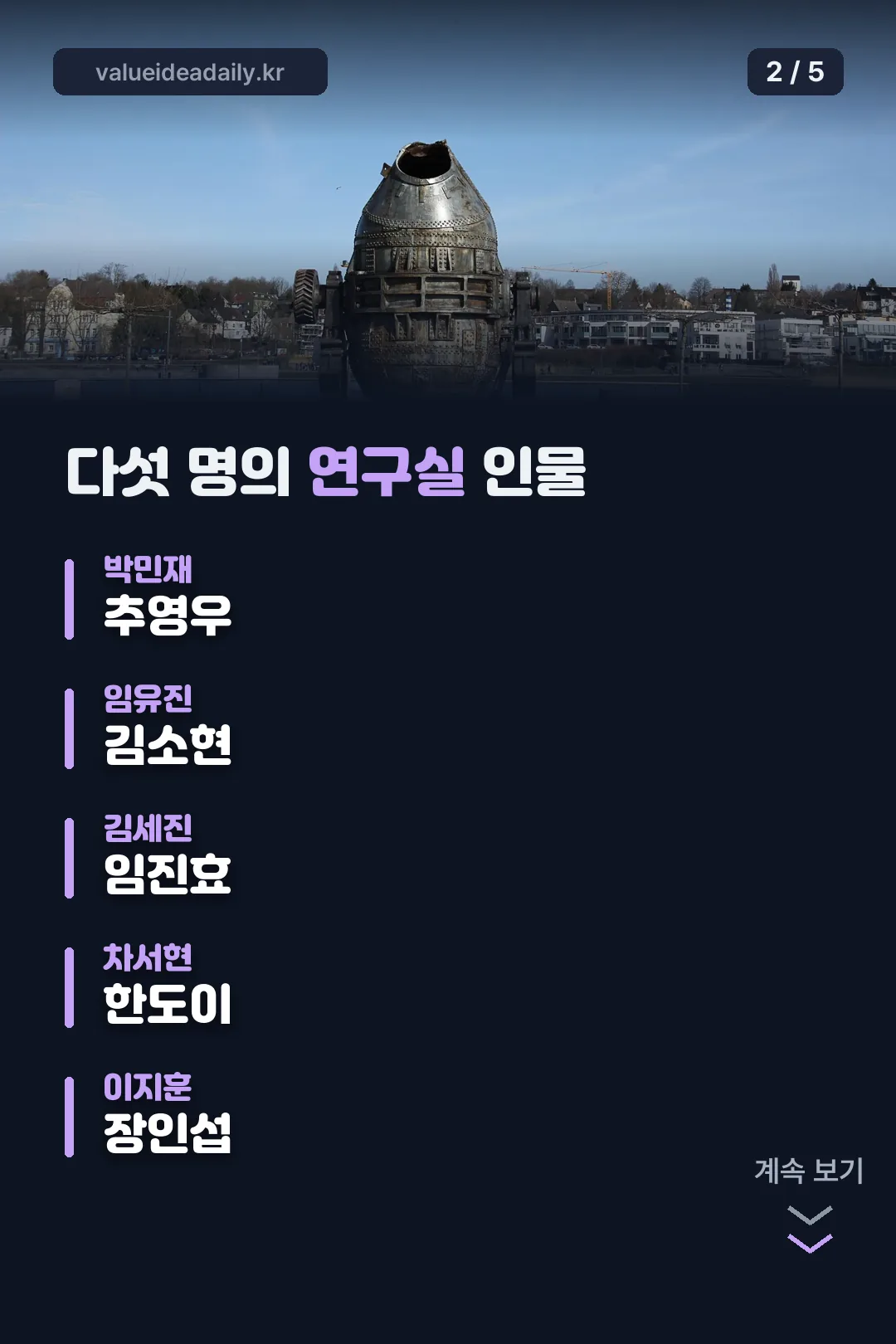 다섯 명의 연구실 인물